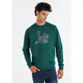 LOIS Jeans for man. 165903949 Green vintage logo sweatshirt (S), Casual, Cotton, Long sleeve