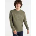 LOIS Jeans for man. 165863921 Sweatshirt with embroidered logo on the chest green (XL), Casual, Cotton, Long sleeve