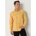 LOIS Jeans for man. 144963420 Long sleeve micro corduroy shirt yellow (M), Casual, Cotton