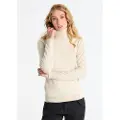LOIS Jeans for woman. 453102669 Basic jumper with beige logo and gooseneck (XS), Casual, Cotton, Long sleeve