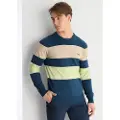 LOIS Jeans for man. 176593925 Jumper with two-tone multicoloured stripe (S), Casual, Multicolor, Cotton