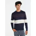 LOIS Jeans for man. 176593925 Jumper with navy two-tone stripe (XXL), Casual, Cotton, Long sleeve