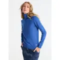 LOIS Jeans for woman. 453102669 Basic jumper with blue logo (S), Casual, Cotton, Long sleeve
