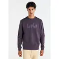 LOIS Jeans for man. 165673397 Basic sweatshirt logo puff print lilac (S), Casual, Purple, Cotton, Long sleeve