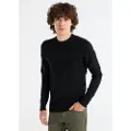 LOIS Jeans for man. 176683971 Black knitted textured jumper (L), Casual, Cotton, Long sleeve