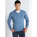 LOIS Jeans for man. 171473125 - V-neck basic jumper with blue bull embroidery (XL), Casual, Cotton, Long sleeve