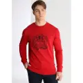 LOIS Jeans for man. 165943964 Heraldica red graphic sweatshirt (XL), Casual, Cotton