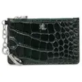 Ralph Lauren for woman. 432951705002 Green embossed leather card holder (OSFA), Casual