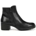Fluchos for woman. F1367 leather booties F1367 Black -Heel height: 5cm (35), 3 to 5 cm, Zip, Casual