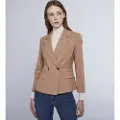 Marella for woman. 2423046101200 Brown theme blazer (38), Casual, Party, Classic, Polyester
