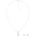 Calvin Klein Jeans for woman. 35700016 Silver plated necklace and earrings set (OSFA), Casual, Party, Stainless steel