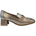 Hispanitas for woman. CHV254082 Golden Hanoi Leather Moccasins (39), 3 to 5 cm, None, Casual, Party