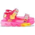 Billieblush for girl. U20694 Sandals with velcro fastening pink (25), Flat, Casual, children's fashion