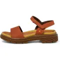 Art for woman. 1154831MH003_006 Leather sandals 1548 Birmingham orange (39), 3 to 5 cm, Velcro, Casual