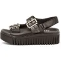 Art for woman. 115791101003_001 Leather sandals 1579 Brighton black (39), 3 to 5 cm, Buckle, Casual