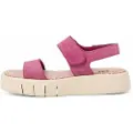 Art for woman. 11854F343003_043 Leather sandals 1854F Malaga pink (37), 3 to 5 cm, Velcro, Casual
