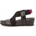 Art for woman. 1194411EO003_001 Leather sandals 1944 I Imagine black (37), 3 to 5 cm, Velcro, Casual