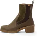 El naturalista for woman. 2566811FE005_0G3 Leather ankle boots N5668 Ticino green (36), 5 to 8 cm, Zip, Casual