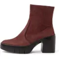 Art for woman. 116561267003_008 Leather ankle boots 1656 Sofia burgundy (41), 5 to 8 cm, Zip, Casual