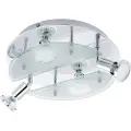 Eglo Cabo 1 - Vegg/tak-spotlys - LED-pære for søkelys x 4 - GU10 - 3 W (ekvivalent 23 W) - klasse A+ - varmt hvitt lys - 3000 K - hvit, blank, krom