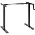 Macleans desk, manual height adjustment, without tabletop, for standing and sitting work, max 60 kg, max height 120 cm, MC-790NB