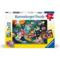 Ravensburger Puslespill Animals In Space 2x12 brikker,