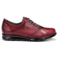 Fluchos for woman. F0354_SUNO_2PIO Leather sneakers Susan red (37), Flat, Laces, Casual, Maroon