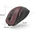 Hama MW-500 V2 trådløs mus med batteri - burgunder