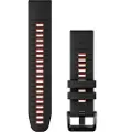 Garmin QuickFit 22 - Klokkestropp for sportsur - silikon - svart/flammerød