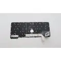 Lenovo Chicony - Erstatningstastatur for bærbar PC - bakbelysning - Belgisk - svart - for ThinkPad X13 Gen 2 20WK, 20WL