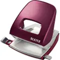 Leitz NeXXt 5006 - Hullstanser - 30 ark / 3 mm - plast, metall - granatrød