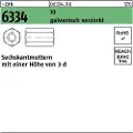 Lemvigh-Muller Stålmøtrik M 8 DIN 6334 - 10 NV 13 FZB - (100 stk.)
