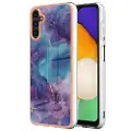 Mtp Products Samsung Galaxy A36 Marble Pattern Electroplated IMD TPU-deksel - Lilla