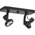 QAZQA Design takspotlight svart GU10 70mm 2-lys justerbar - Vo
