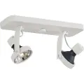 QAZQA Design takspotlight hvit GU10 70mm 2-lys justerbar - Vo