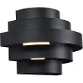 QAZQA Moderne vegglampe svart inkl. LED 3-trinns dimbar - Lines