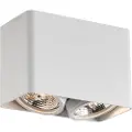 QAZQA Design påmontert spotlight hvit GU10 70mm 2-lys roterbar og vippbar - Vox