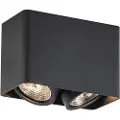 QAZQA Design påmontert spotlight svart GU10 70mm 2-lys roterbar og vippbar - Vox