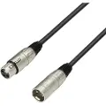 Adam hall 3 Star, XLR (3-pin), Hankjønn, XLR (3-pin), Hunkjønn, 1 m, Sort, Sølv