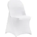 Vevor Stretch Spandex Sammenleggbare Stoltrekk, Universal Tilpasset Stoltrekk, Avtakbare Vaskbare Beskyttende Sliptrekk, Til Bryllup, Ferie, Bankett, Fest, Feiring, Spisestue (30 STK Hvit)