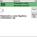 Lemvigh-Muller M 8 FZB fløjmøtrik DIN 315-GT svær model - (100 stk.)