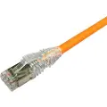 CommScope NETCONNECT Patchkabel kat 6A S/FTP PiMF, længde: 1,0 m farve: orange med LSZH kappe