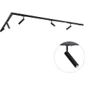 QAZQA Moderne skinnesystem med 5 sorte spotlights 1-fase - Iconic Ivy