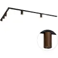QAZQA Moderne skinnesystem med 5 mørke bronse spotlights 1-fase GU10 50mm - Iconic Ruby