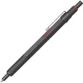 Rotring 600 Ballpoint Pen | Medium Point | Black Ink | All-Metal Body Pen | Dark Stone | Non-Slip Knurled Grip & Hexagonal Barrel | Refillable
