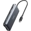 Anker 2xusb 3.0 2xhdmi 1xsd+microsd 1xethernet 1xusb-c Usb-c-hub Bærbar Lader