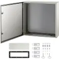Vevor NEMA stålskap, 60x60x20 cm NEMA 4X stål koblingsboks, IP66 vanntett og støvtett, utendørs/innendørs elektrisk koblingsboks, med monteringsplate