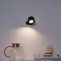 QAZQA Moderne vegg- og taklampe svart inkl. oppladbar LED - Bright