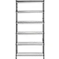 Vevor plantestativ med vekstlys, 6 nivåer, 150 W innendørs vekstlyshylle, 3 spektrum lysmoduser, metallplantehylle med timer, hageplantestativ for frøstart, 91 cm L x 33 cm B x 183 cm H