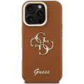 GUESS iPhone 16 Pro Max Guess Grained 4G Logo Stativkameraramme-deksel - Brun